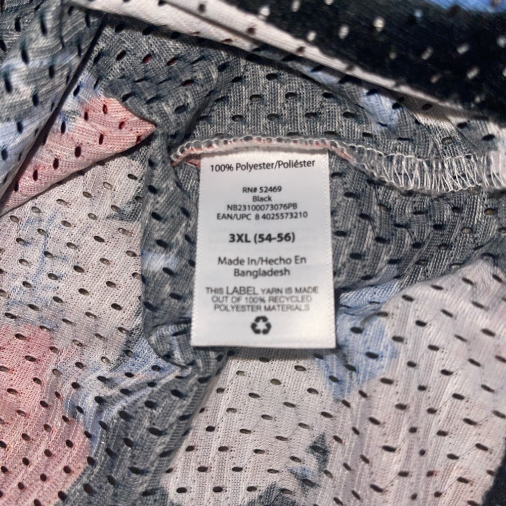 No Boundaries Men’s Floral Skull Mesh Jersey - Picture 9 of 10